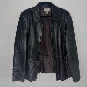 Vintage Casual Corner Leather Jacket